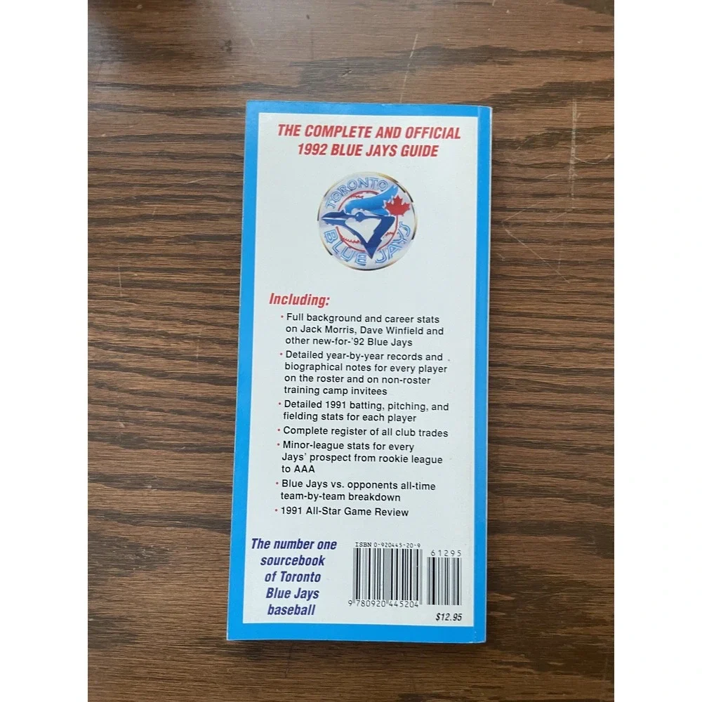 1992 Toronto Blue Jays‎ Official Guide Roberto Alomar MLB Baseball Book Vintage